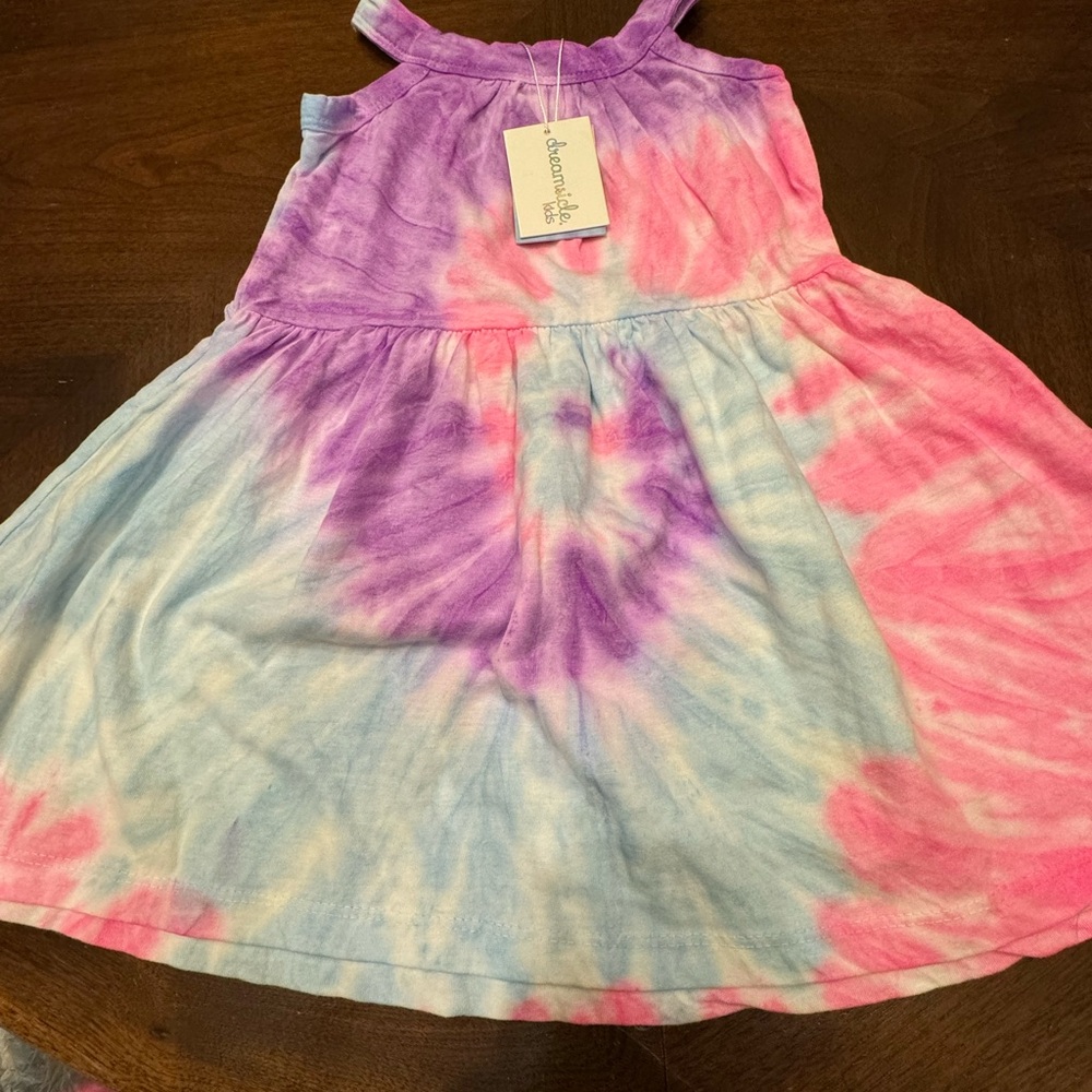 Vibrant Tie-Dye Kids Dress Size Small New With Tags - Picture 1 of 5